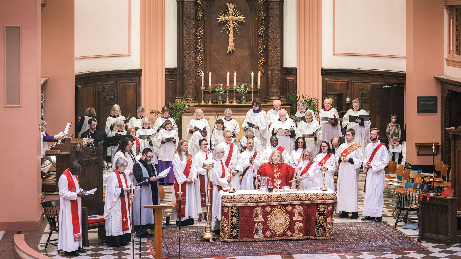 The ordination procession at the Cathedral Church of St. Paul