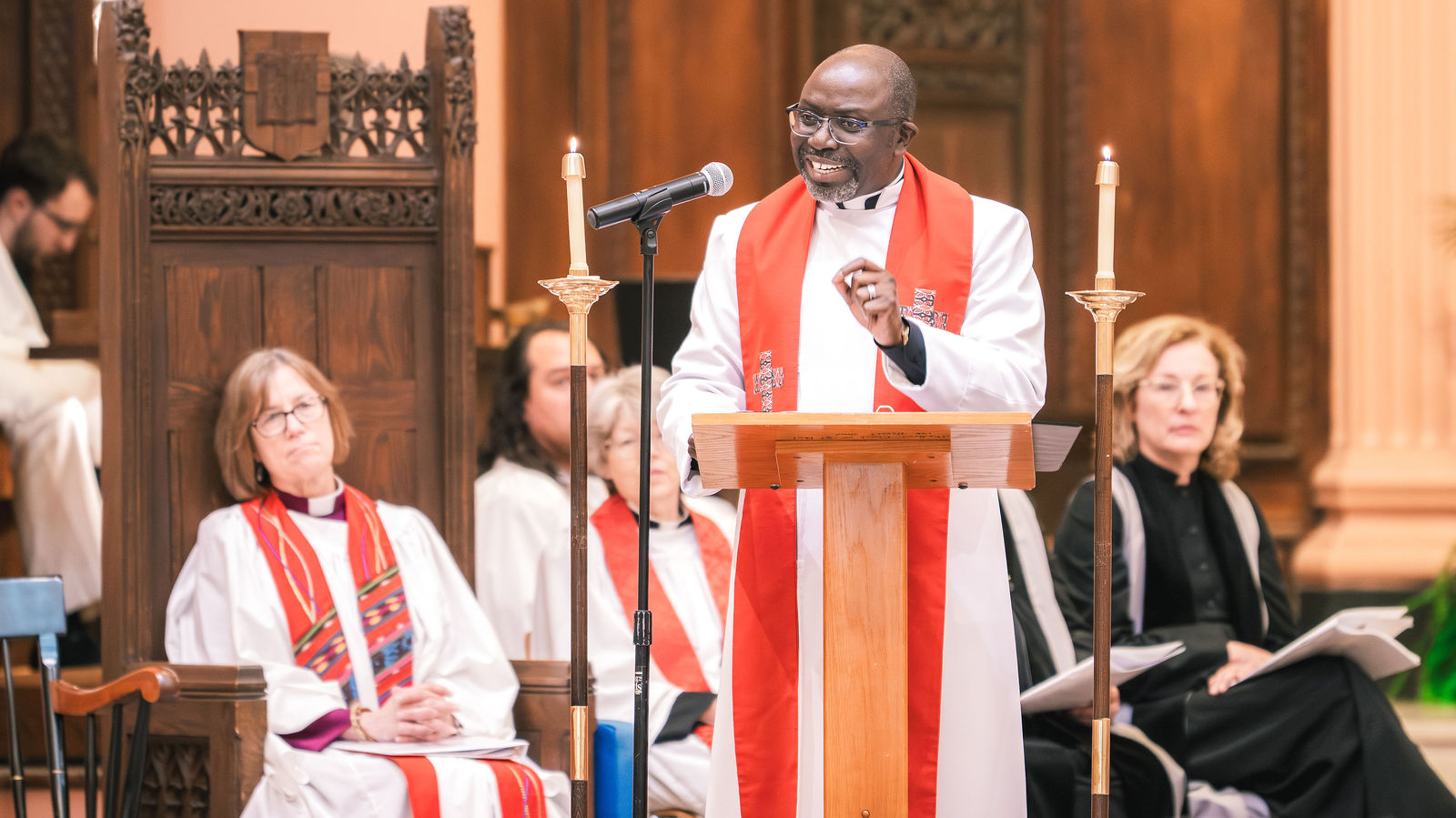The Rev. Joseph Mumita preaches during the ordination service