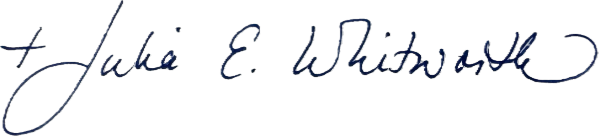 Bishop Julia E. Whitworth signature