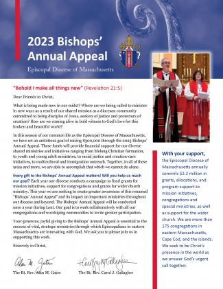 2023 Bishops' Annual Appeal newsletter cover graphic