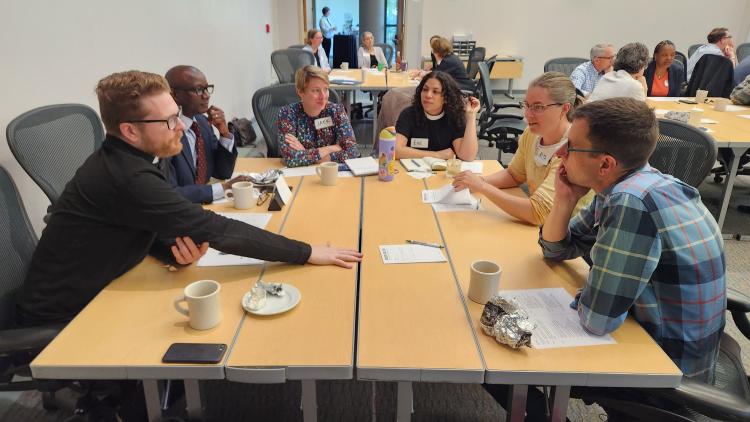 Small group discussion at May 2025 Visioning Summit
