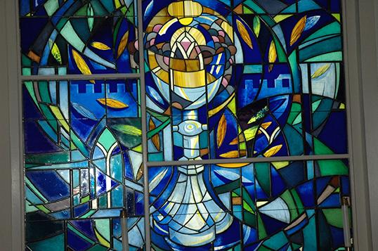 New stained glass window completes cathedral's Chapel of St. John the Evangelist