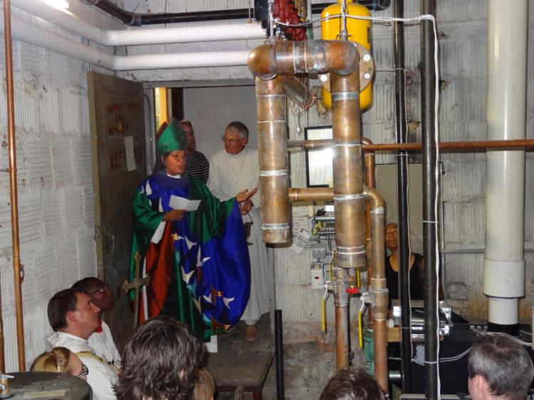 New boiler gets blessed at Grace Church, Medford