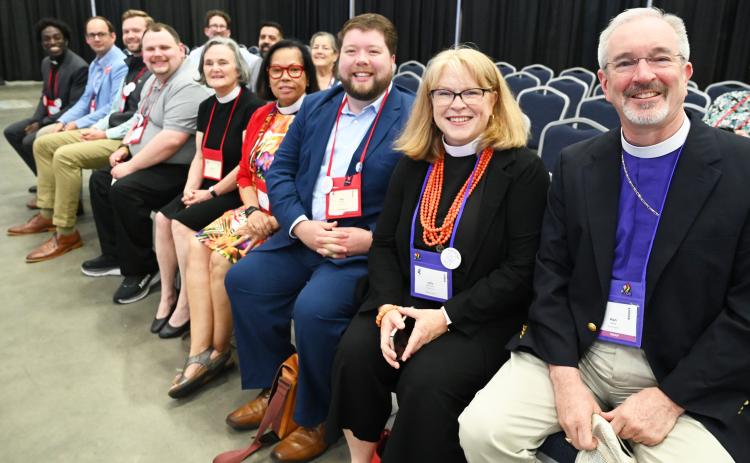 Bishop-elect Julia Whitworth with MA General Convention deputation