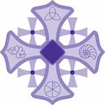 Bishop's blog icon - purple cross