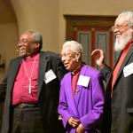 Presiding Bishop Curry, Bishop Barbara Harris and Byron Rushing