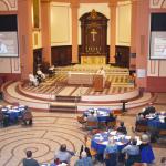 Photo of Bishop Gates preaching at 2024 Clergy Day