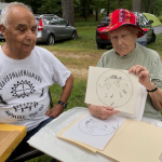 Kind Warrior and Shirley Blancke at return of Nipmuch documents