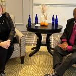 Bishop-elect Julia Whitworth and Presiding Bishop Michael Curry