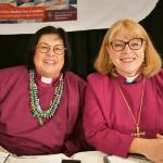 Bishop Carol Gallagher and Bishop Julia Whitworth