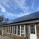 Rooftop solar panels at St. Mary's Episcopal Church, Barnstable MA
